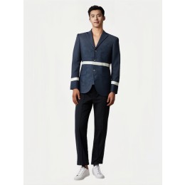 Design men's customer service suit Customized men's winter suit Single row 3 buttons 65%polyester  Shopping mall staff suit airside BS678 Design men's customer service suit Customized men's winter suit Single row 3 buttons 65%polyester  Shopping mall staff suit airside BS678